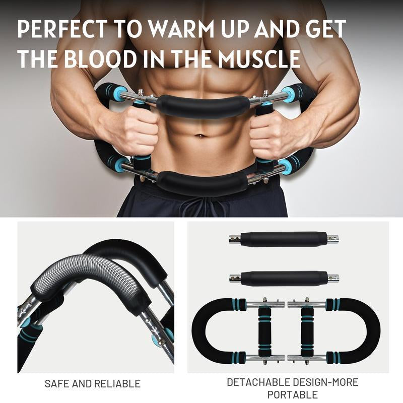 Twister Arm Trainer Adjustable Strength Bar for Chest & Arm Workout Portable Home Gym Equipment for Men Ideal for Upper Body Fitness