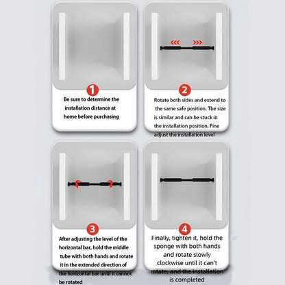 Adjustable Door Frame-Mounted Pull-Up Bars, Indoor Wall-Mounted Bar Fitness Equipment, No Drilling Required, Perfect for Strength Training and Bodyweight Workouts, the Perfect Gift for Halloween, Thanksgiving, Black Friday or Birthday