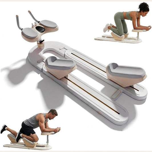 Flexihome Crawling Machine - Low-Impact Home Gym Equipment for Waist Toning, Leg Stretching & Core Activation - Ergonomic Back Protector for Pain-Free Workouts