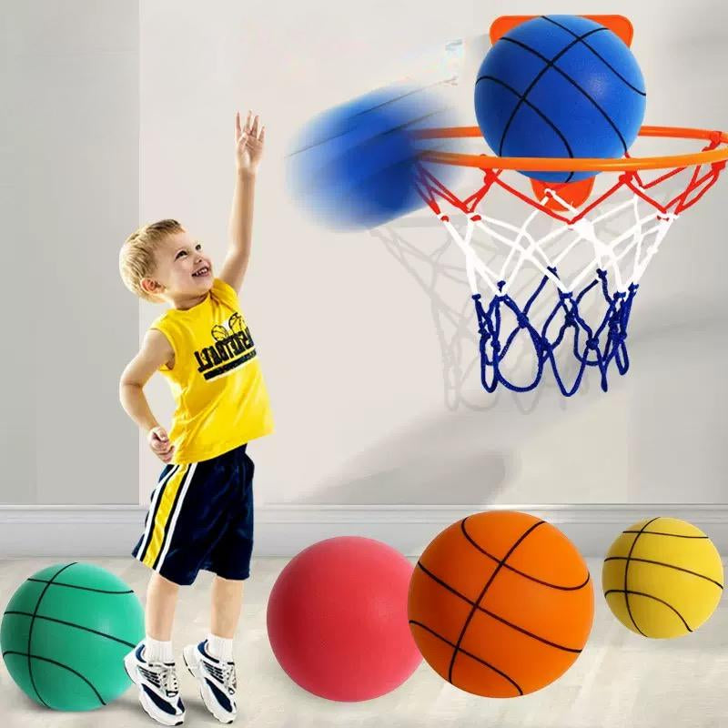 2026 Upgraded Silent Basketball Set :Noiseless Indoor Basketball&Hoop,Quiet Rebound Ball and Hoop for Silent Indoor Training