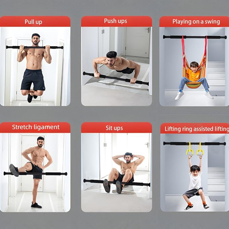 Adjustable Door Frame-Mounted Pull-Up Bars, Indoor Wall-Mounted Bar Fitness Equipment, No Drilling Required, Perfect for Strength Training and Bodyweight Workouts, the Perfect Gift for Halloween, Thanksgiving, Black Friday or Birthday